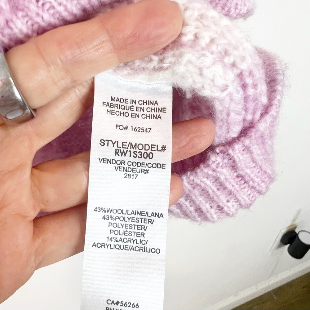 SPLENDID SAMANTHA PINK WHITE CABLE KNIT PULLOVER SWEATER WOMENS XS - Picture 5 of 7
